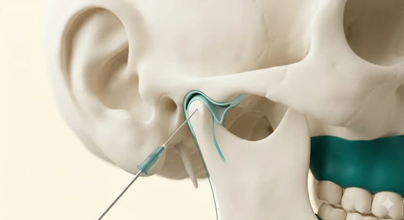 TME artrosentezi — temporomandibular eklem yıkama ve eklem içi enjeksiyon